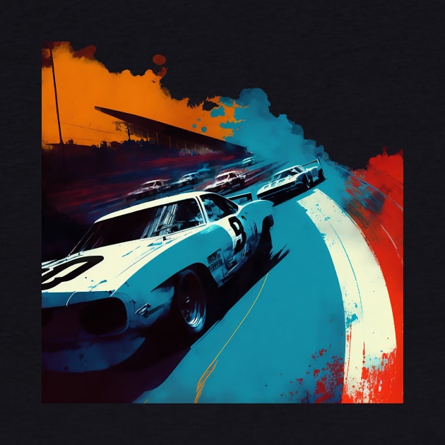 Retro Nascar Race (cut away) by DavidLoblaw